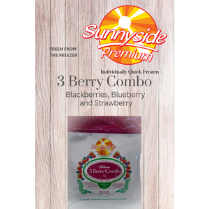 3 Berry Combo - blueberries, blackberries and strawberries
